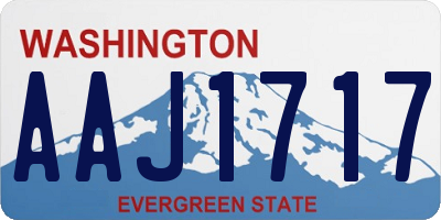 WA license plate AAJ1717