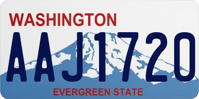 WA license plate AAJ1720