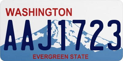 WA license plate AAJ1723