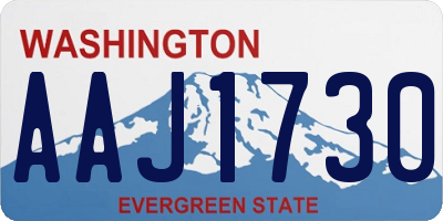 WA license plate AAJ1730