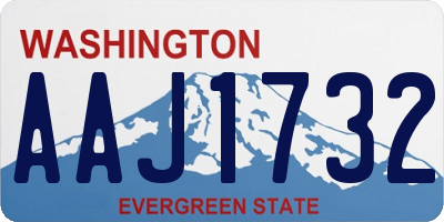 WA license plate AAJ1732