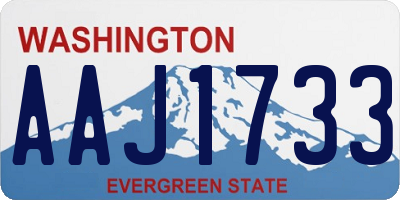 WA license plate AAJ1733