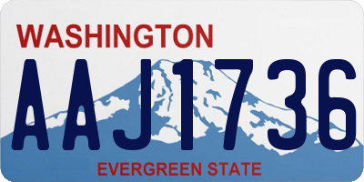 WA license plate AAJ1736
