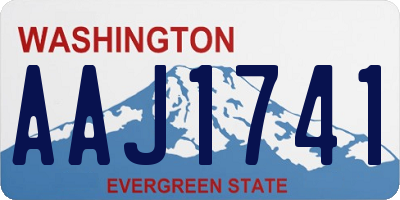 WA license plate AAJ1741