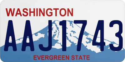 WA license plate AAJ1743