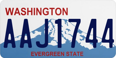 WA license plate AAJ1744