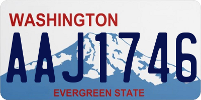 WA license plate AAJ1746