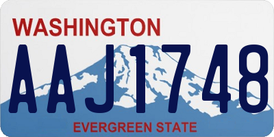 WA license plate AAJ1748