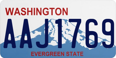WA license plate AAJ1769