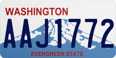 WA license plate AAJ1772
