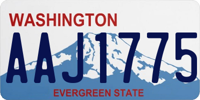 WA license plate AAJ1775