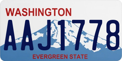 WA license plate AAJ1778