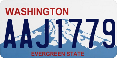WA license plate AAJ1779