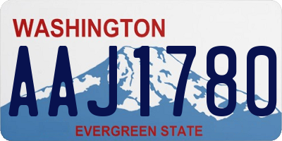 WA license plate AAJ1780