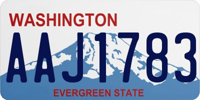 WA license plate AAJ1783