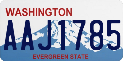 WA license plate AAJ1785