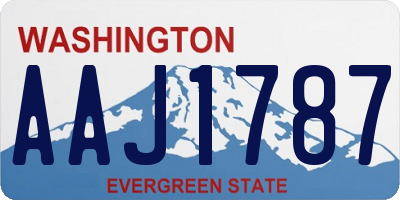 WA license plate AAJ1787