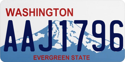 WA license plate AAJ1796