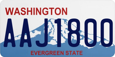 WA license plate AAJ1800