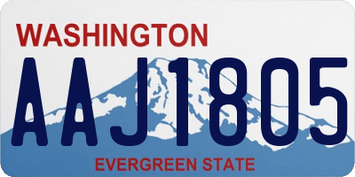 WA license plate AAJ1805