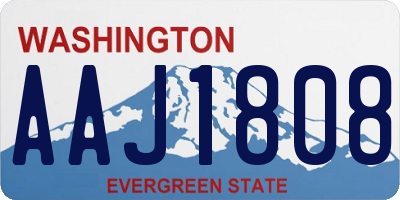 WA license plate AAJ1808