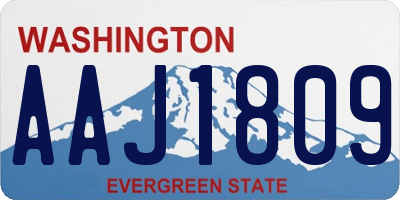 WA license plate AAJ1809