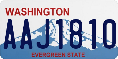 WA license plate AAJ1810