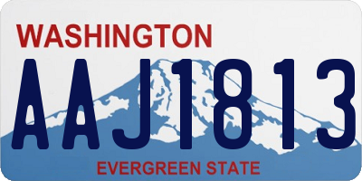WA license plate AAJ1813
