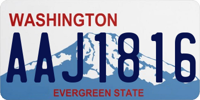WA license plate AAJ1816