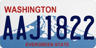 WA license plate AAJ1822