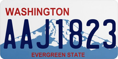 WA license plate AAJ1823