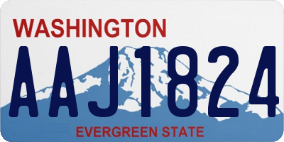 WA license plate AAJ1824