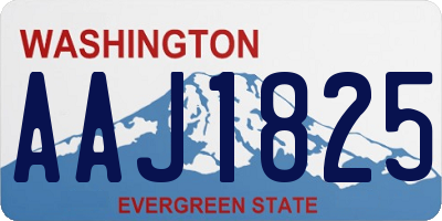 WA license plate AAJ1825