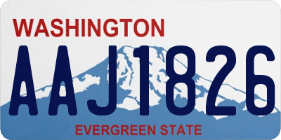 WA license plate AAJ1826