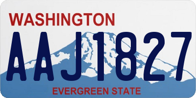 WA license plate AAJ1827