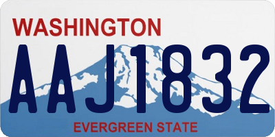 WA license plate AAJ1832