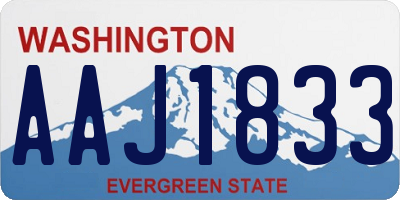 WA license plate AAJ1833