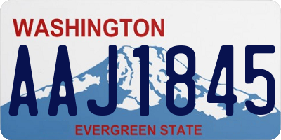 WA license plate AAJ1845