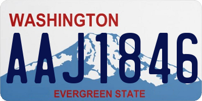 WA license plate AAJ1846