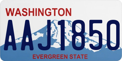 WA license plate AAJ1850