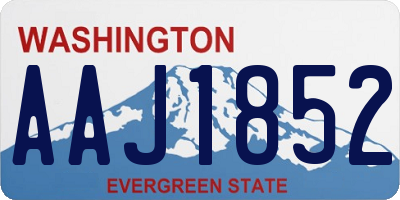WA license plate AAJ1852