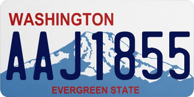 WA license plate AAJ1855