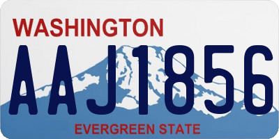 WA license plate AAJ1856
