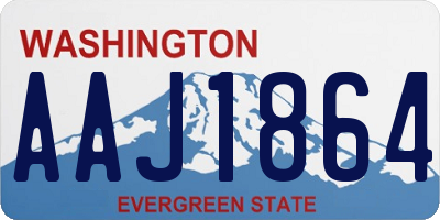 WA license plate AAJ1864