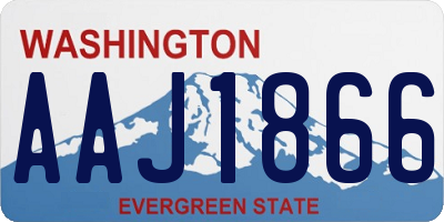 WA license plate AAJ1866
