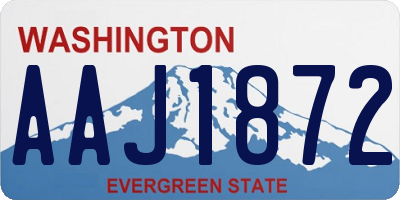 WA license plate AAJ1872