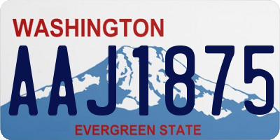 WA license plate AAJ1875