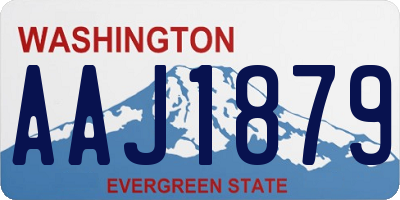 WA license plate AAJ1879