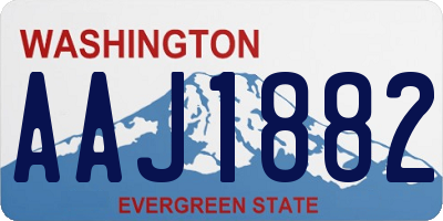 WA license plate AAJ1882