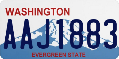 WA license plate AAJ1883